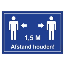 Afstand houden 1,5 meter bord