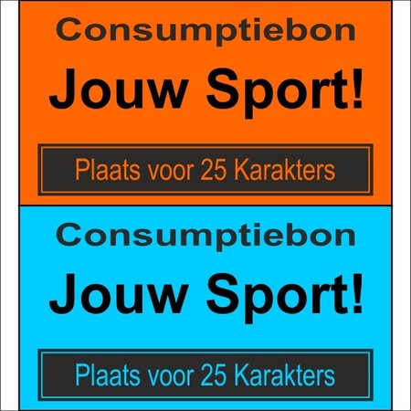 CombiCraft Consumptiebon 'andere sport' met eigen tekst per 1000 Bonnen