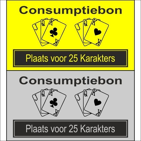 CombiCraft Consumptiebon Kaarten met eigen tekst per 1000 Bonnen