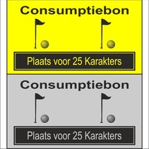 Consumptiebon Golfen met eigen tekst