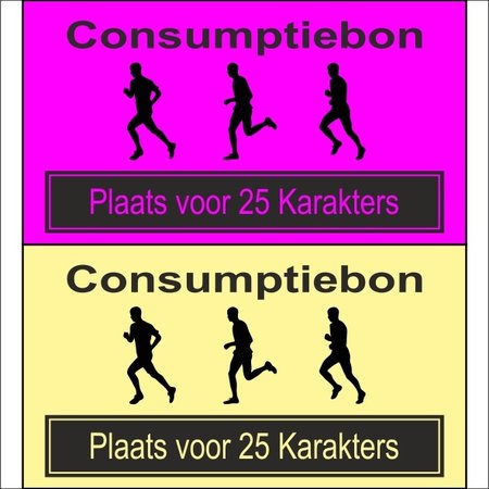 CombiCraft Consumptiebon Hardlopen met eigen tekst per 1000 Bonnen