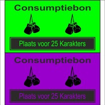 Consumptiebon Boksen met eigen tekst