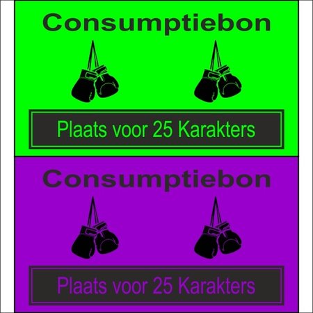 CombiCraft Consumptiebon Boksen met eigen tekst per 1000 Bonnen