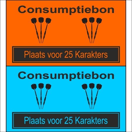 CombiCraft Consumptiebon Darten met eigen tekst per 1000 Bonnen