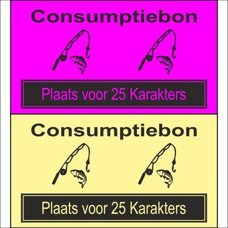 CombiCraft Consumptiebon Vissen met eigen tekst per 1000 Bonnen