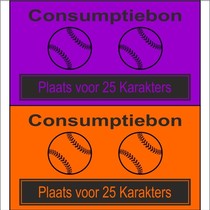 Consumptiebon Honkbal met eigen tekst