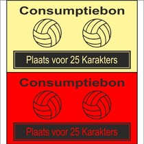 Consumptiebon Volleybal met eigen tekst