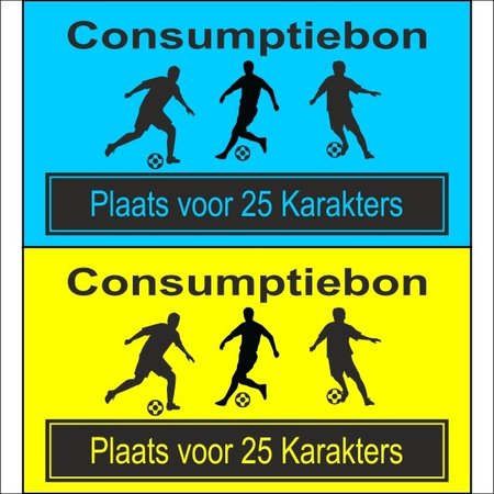 CombiCraft Consumptiebon Voetbal met eigen tekst per 1000 Bonnen