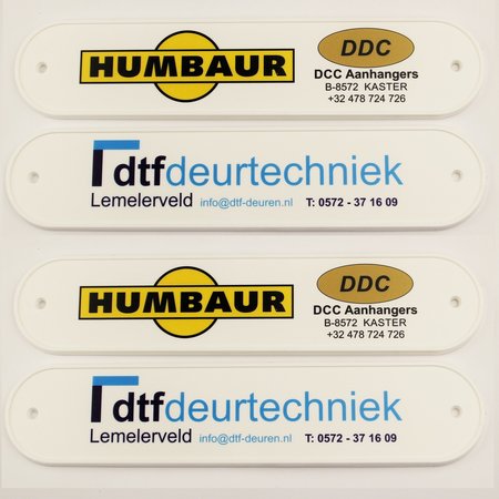 Logo in Full Colour gedrukt op een labelhouder