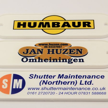 Logo in Full Colour gedrukt op een labelhouder