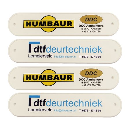 Logo in Full Colour gedrukt op een labelhouder