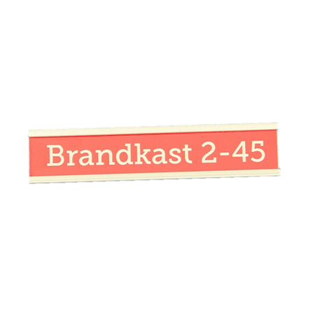Kast, plank, stelling en deurprofiel Aluminium met acrylaat graveerplaatje