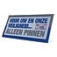 Voor uw en onze veiligheid, alleen pinnen L-bordje 200x100 mm