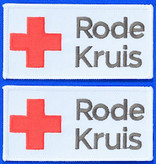 Stofbadges naar eigen ontwerp max 5 kleuren en 100mm