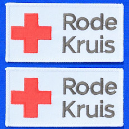 Stofbadges naar eigen ontwerp max 5 kleuren en 100mm