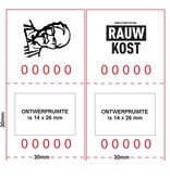 CombiCraft Kleine consumptiebonnen op rollen van 500 stuks. Eén bon is  30x30mm met een eigen ontwerp en doorlopende nummering.