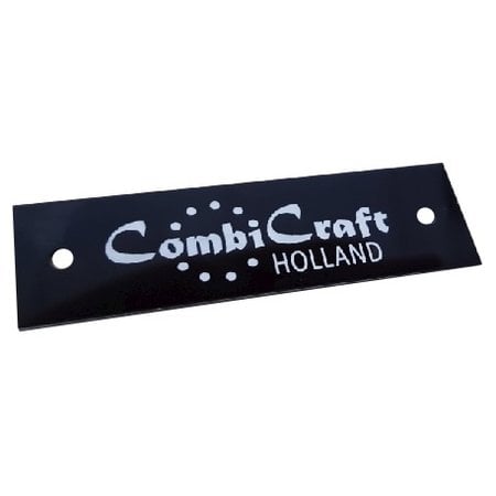 CombiCraft Logoplaatjes Gekleurd Aluminium 70x20mm met 2 gaatjes en gravering