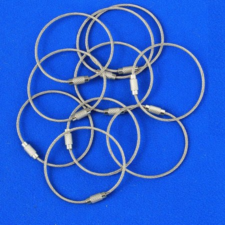 Gedraaide Staaldraad Kabel als Ring met schroefsluiting 150mm