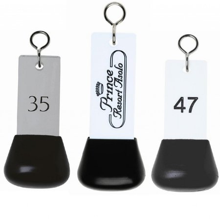 Plux Hotelsleutelhanger Plexiglas met stootdop en gedraaide S-haak