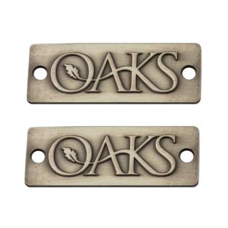 Brons gegoten Logo-plaatje/merkje  in reliëf in 40x15mm of 80x19mm