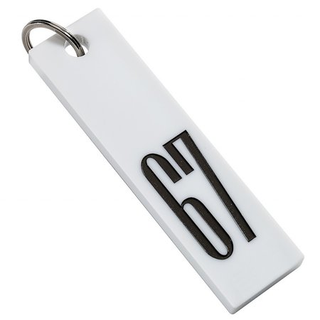 Avenue Hotelsleutelhanger Plexiglas Wit met sleutelring