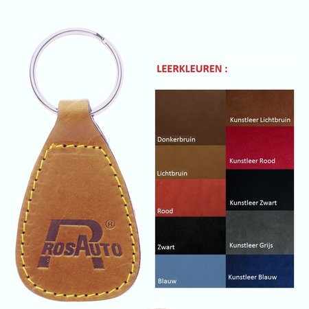 Leer sleutelhanger 40x85mm