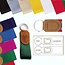 Leren sleutelhanger met keuze uit 10 kleuren nylonband in een neutrale uitvoering.