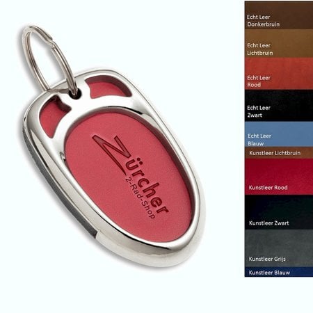 Leer sleutelhanger 40x86mm
