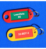 CombiCraft Kunststof Sleutelhangers & Sleutellabels Model R5 voorzien van tekst of nummering op een graveerplaatje