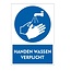 Bordje - Handen wassen verplicht 21x30cm
