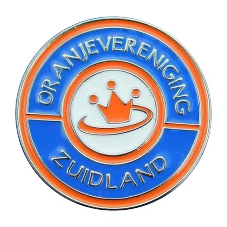 Pins of speldjes naar eigen ontwerp - Geslagen en ingekleurd