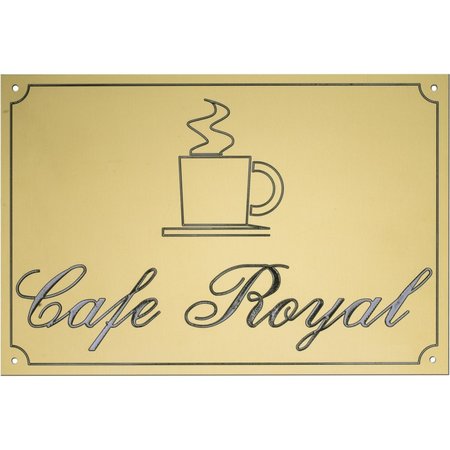 Aluminium gevelbordje met zwarte gravering