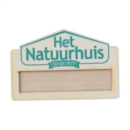 CombiCraft Naambadges Hout met venster