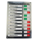 Acrylaat aanwezig- afwezigheidsbord voor 10 personen