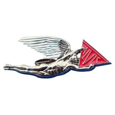 Logo 3D gegoten in metaal en geëmailleerd