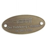 Brons gegoten logoplaatjes ovaal of rechthoekig