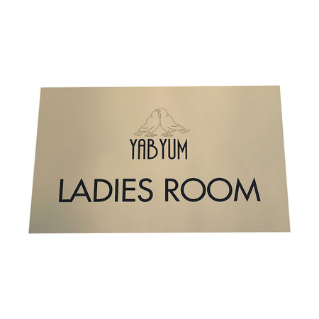 Metaalkleur acrylaat deur- of toiletborden