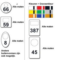 Garderobemunten acryl in alle maten