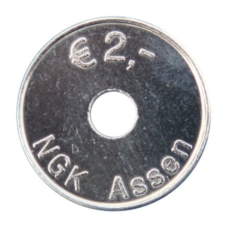 Aluminium slagmunten van 17 tot 30mm met gat vanaf 1000 stuks