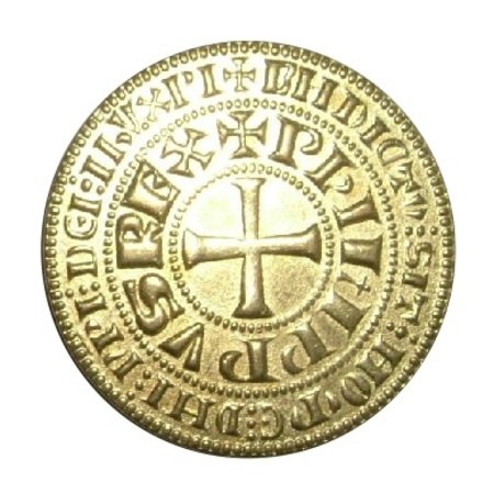 Gegoten munten onedel goud verguld vanaf 1 stuks