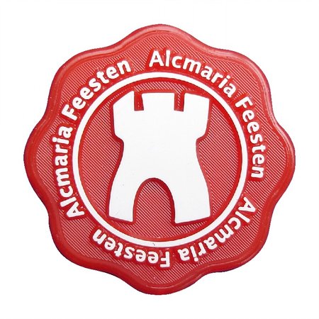 Golvende contrastmunt plastic met eigen ontwerp vanaf 1000 stuks