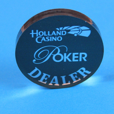 CombiCraft Voorbeeld van een dealer button voor Holland Casino Dealer