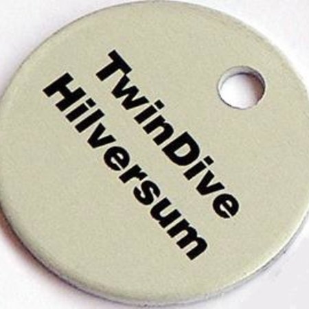 CombiCraft Voorbeeld van sleutellabels aluminium voor TwinDive Hilversum