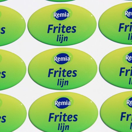 Voorbeeld van een epoxysticker voor Remia