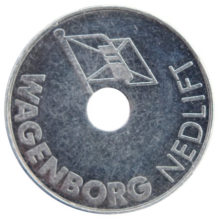 Metalen slagmunt als logoplaatje met of zonder  gat
