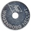 Metalen slagmunt als logoplaatje met of zonder  gat