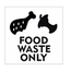 Food Waste Only bordje met kippenbout 10x10cm