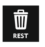 Rest afval bordje 10x10cm