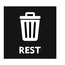 Rest afval bordje 10x10cm