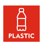 Plastic bordje 10x10cm